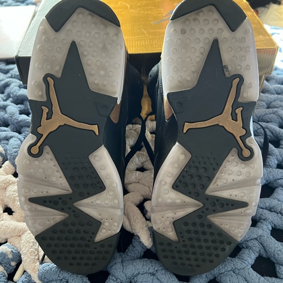 Nike Air Jordan 6 Retro DMP Mens 8 Black/Metallic Gold/Black - Picture 8 of 8